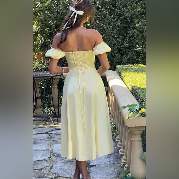 Babyboo Courtney Midi Dress/Lemon - Picture 2 of 4